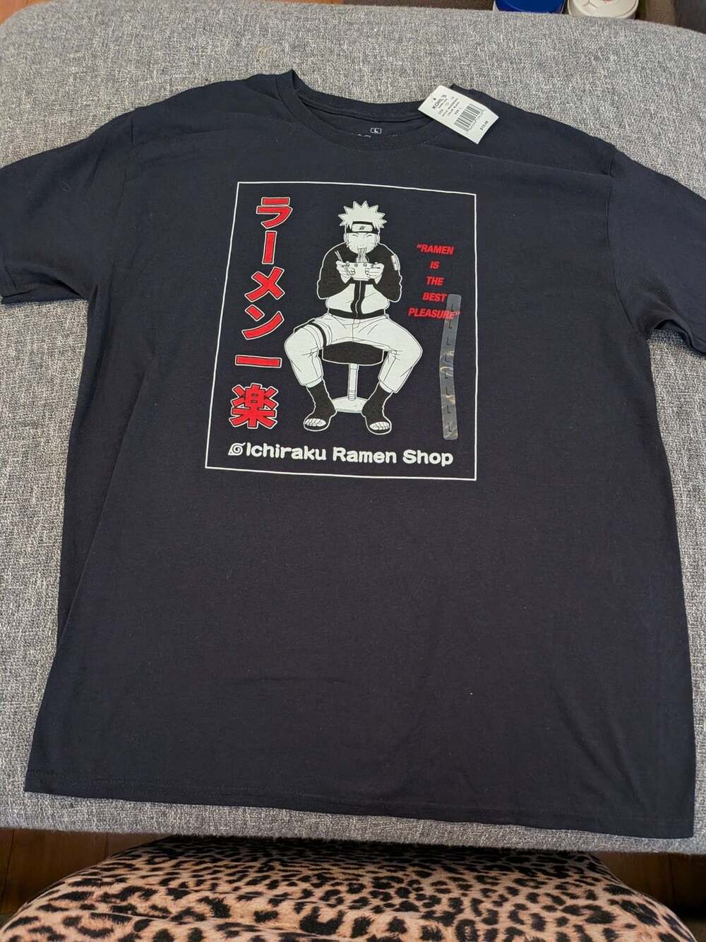 Ripple Junction Naruto Shippuden Ichiraku Ramen Shop T-Shirt Size L Black